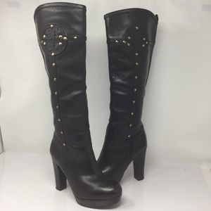 Tory Burch Studded Colleen Platform Heel Boot. 7.5